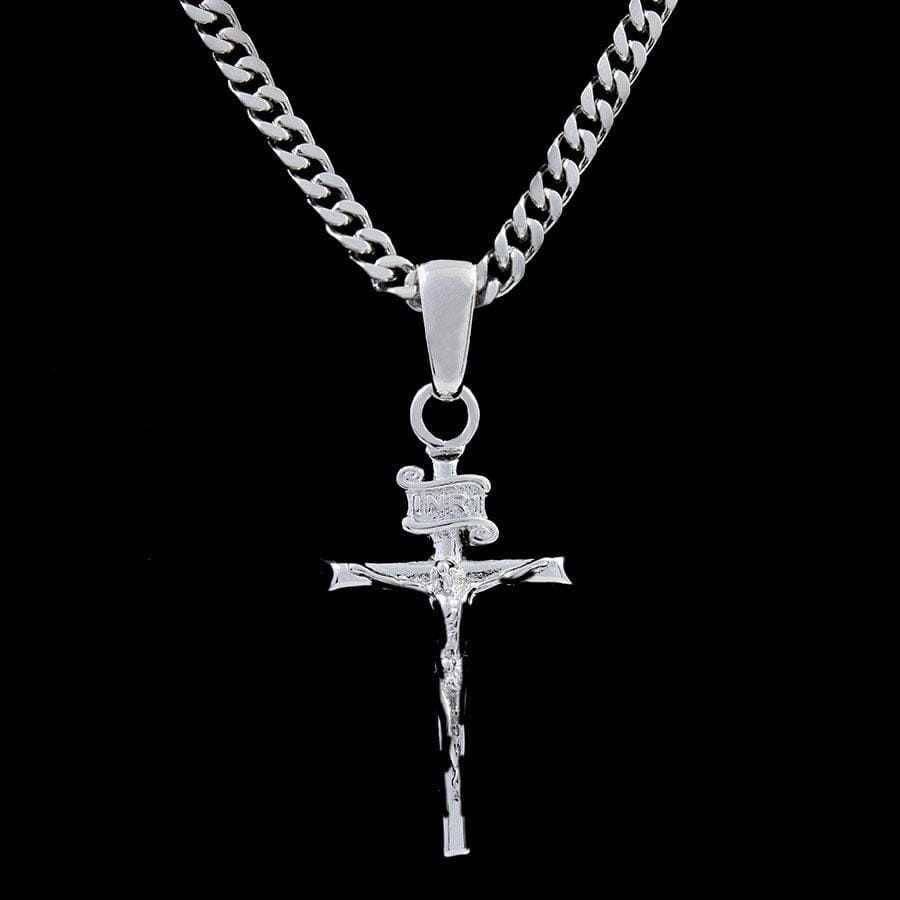 GLD PROMO - WOMEN Crucifix Cross Pendant in White Gold