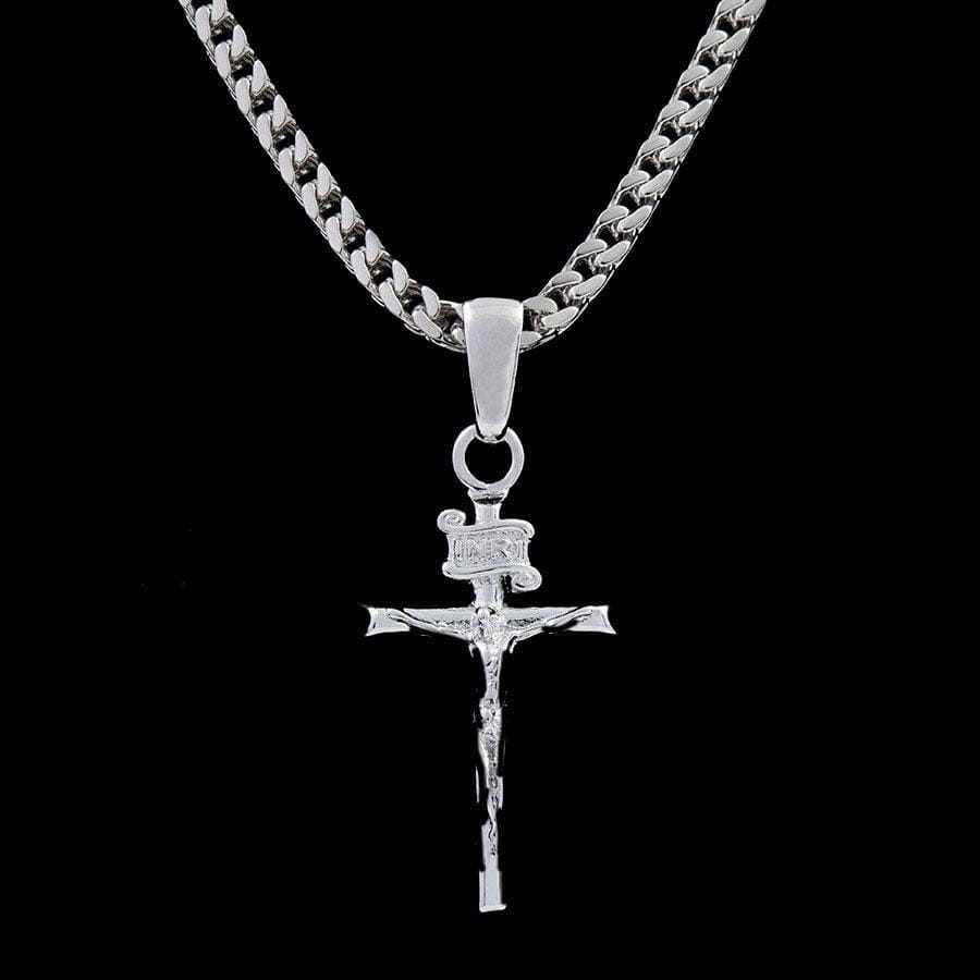 GLD PROMO - WOMEN Crucifix Cross Pendant in White Gold