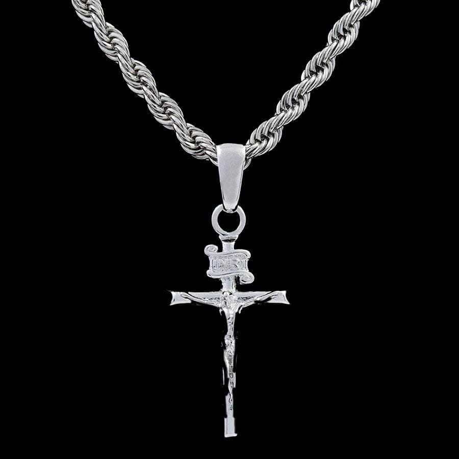 GLD PROMO - WOMEN Crucifix Cross Pendant in White Gold