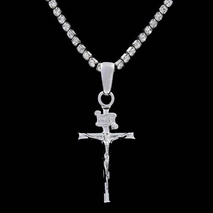 GLD PROMO - WOMEN Crucifix Cross Pendant in White Gold