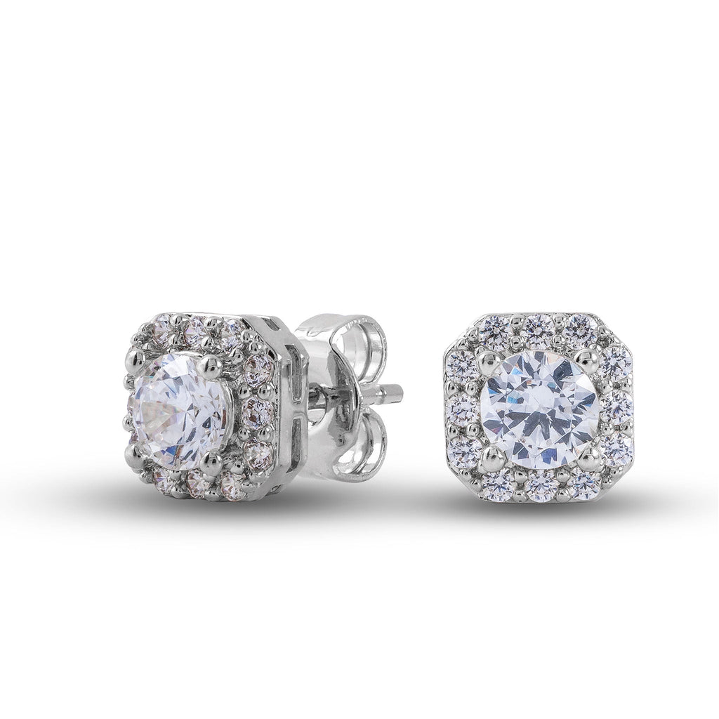 GLD PROMO - WOMEN 2ct 6mm Cushion Cut Lab Grown Diamond Stud Earrings in Solid White Gold/VS Lab