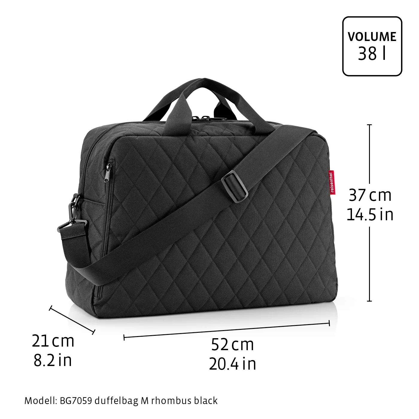 Duffelbag M Rhombus Light Grey