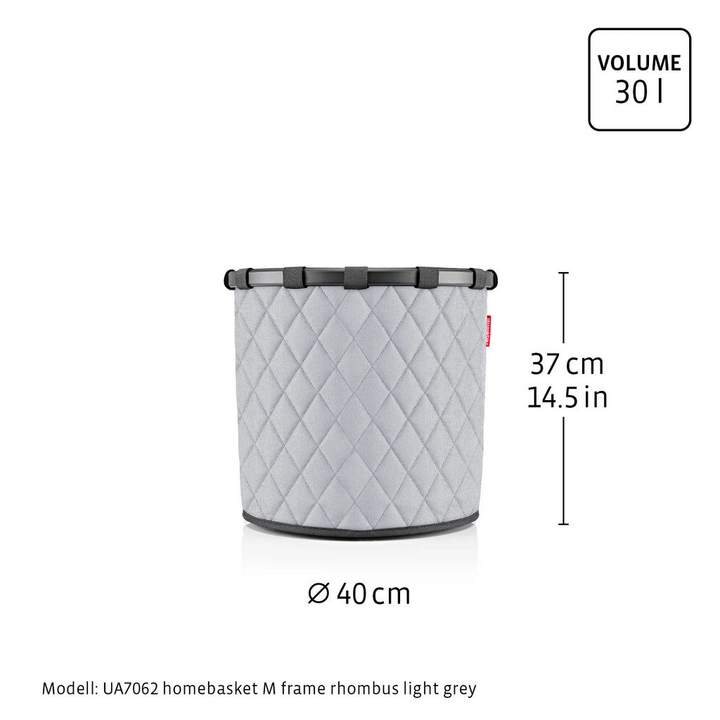 Homebasket M Frame Rhombus Light Grey