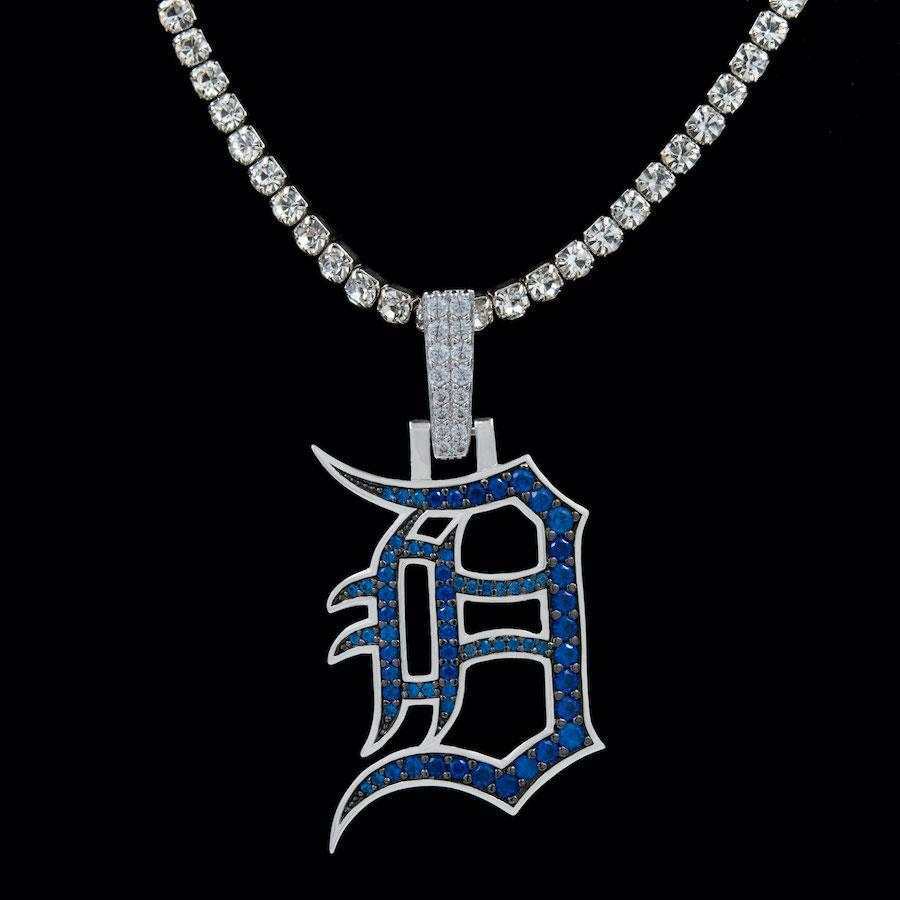 GLD Men Detroit Tigers Official MLB Logo Pendant