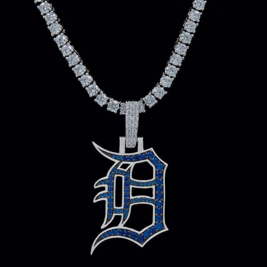 GLD Men Detroit Tigers Official MLB Logo Pendant