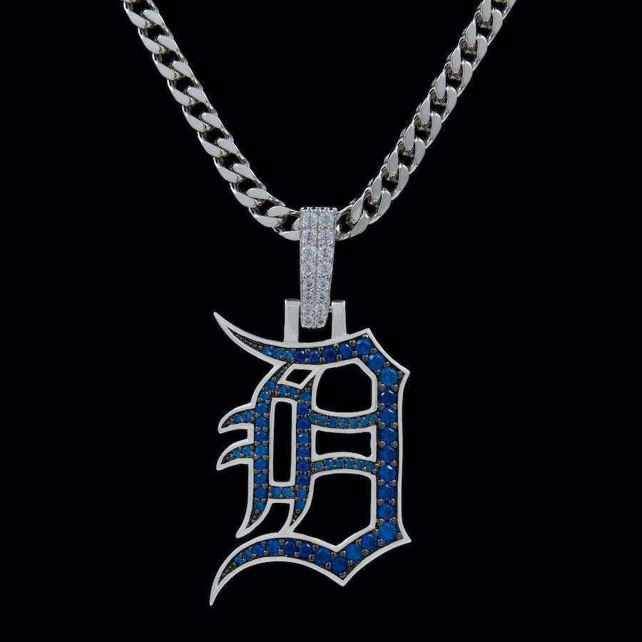 GLD Men Detroit Tigers Official MLB Logo Pendant