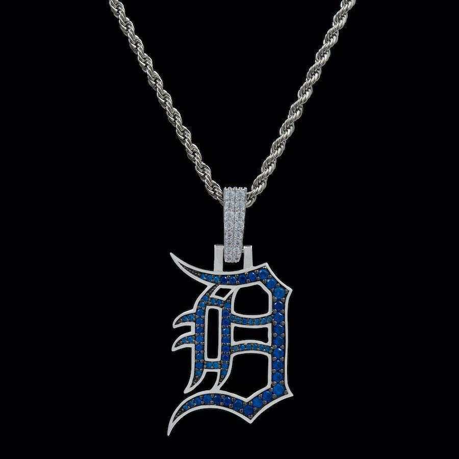 GLD Men Detroit Tigers Official MLB Logo Pendant