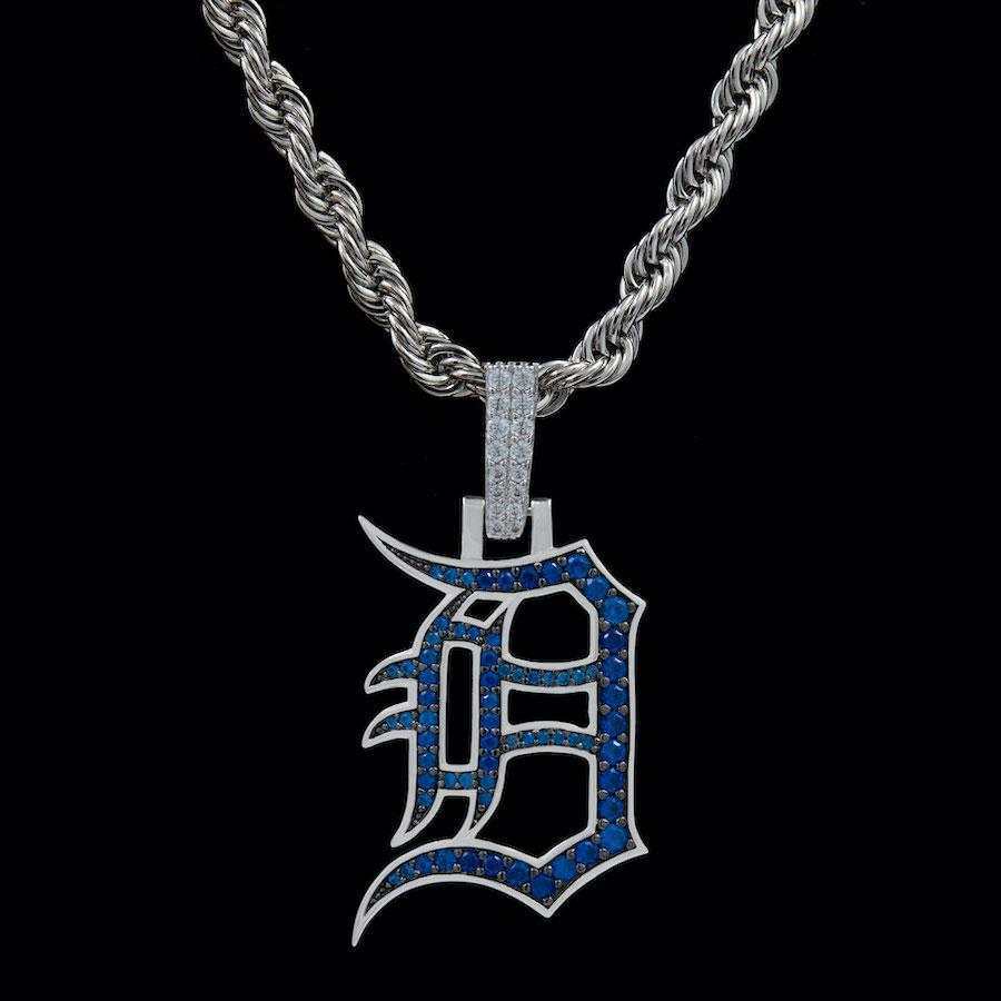 GLD Men Detroit Tigers Official MLB Logo Pendant