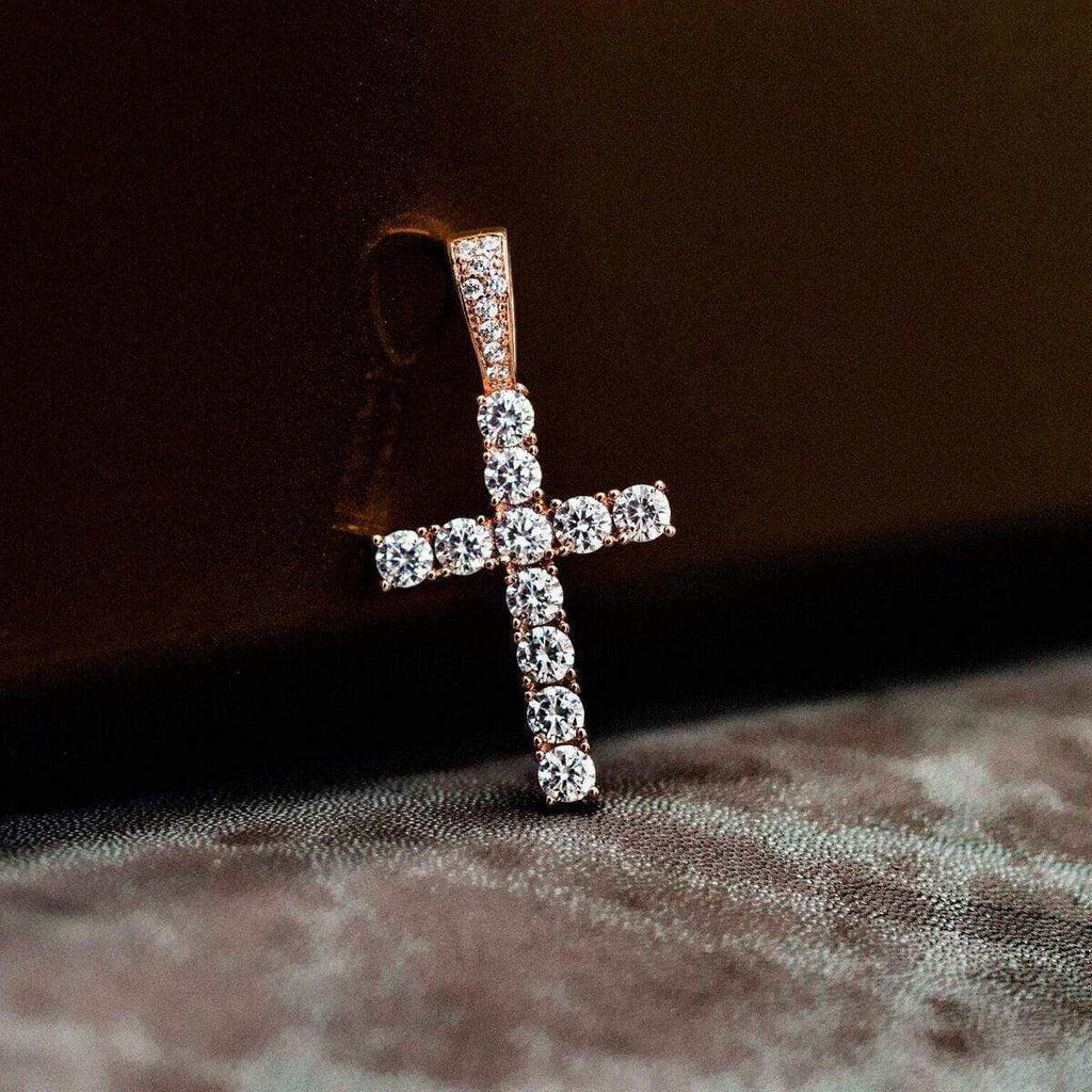 GLD PROMO Diamond Cross in Rose Gold