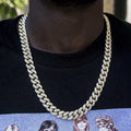 GLD PROMO Diamond Cuban Link Chain in Yellow Gold - 12mm