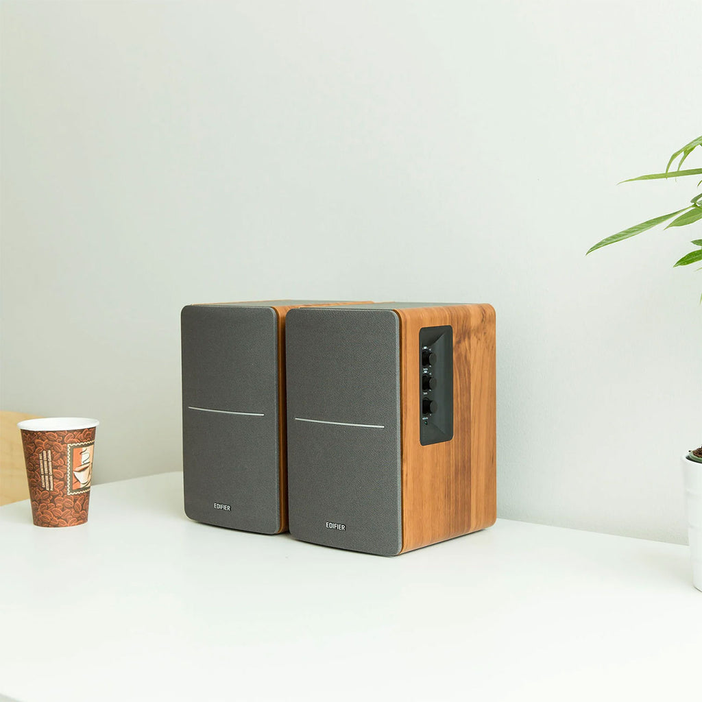 Edifier Wood Grain Powered Bookshelf Speakers (Pair) - R1280T - image 9