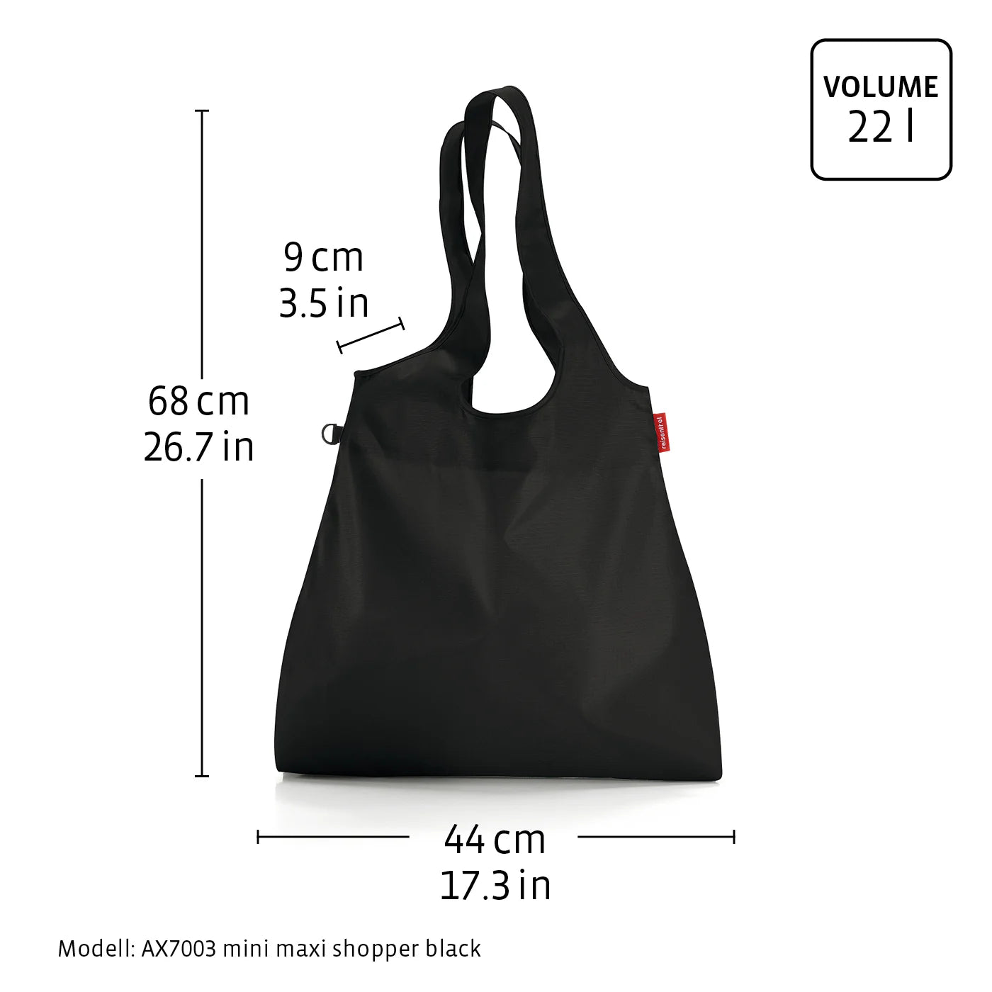 Mini Maxi Shopper L Black