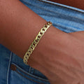 GLD PROMO - WOMEN Figaro Bracelet in Yellow Gold