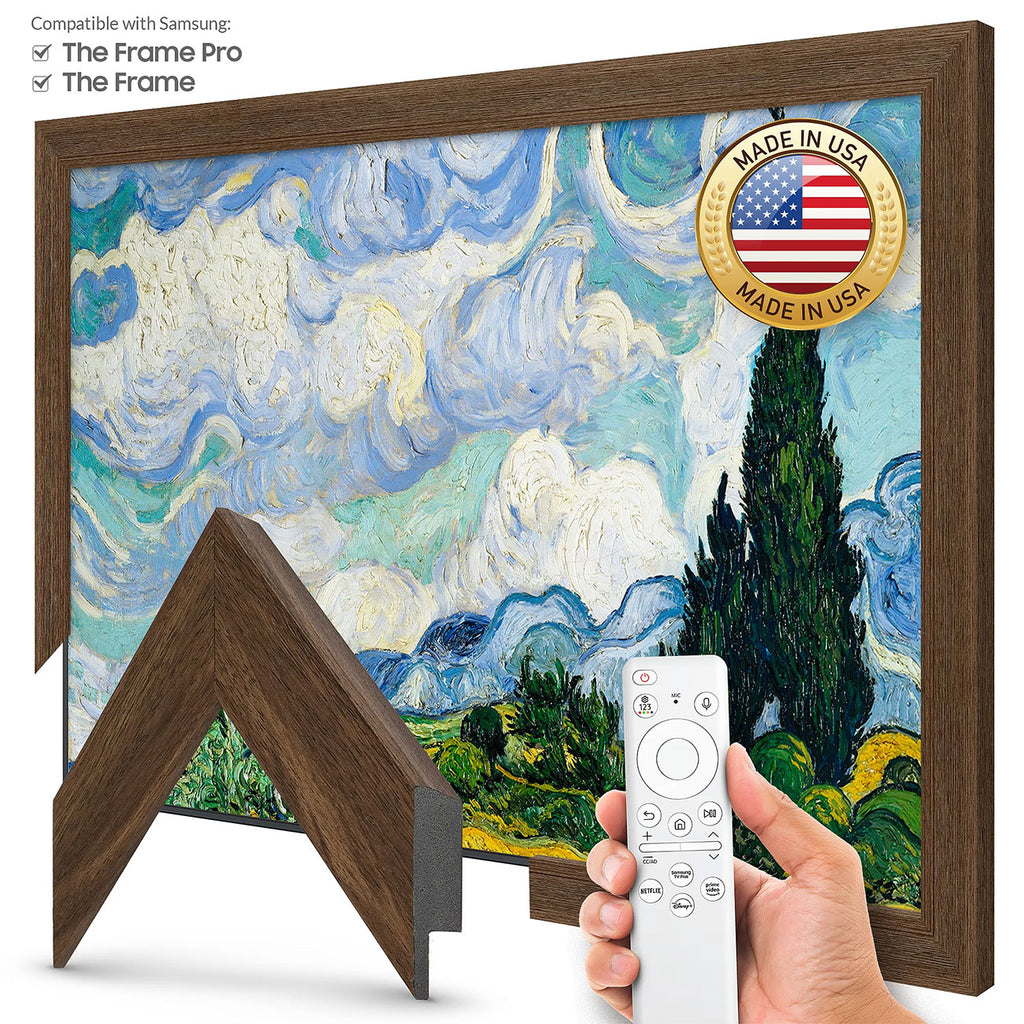 Frame My TV Samsung The Frame 65" Slim Frame In Museum Walnut - FRM-SF-P6033-65-2021 - image 2