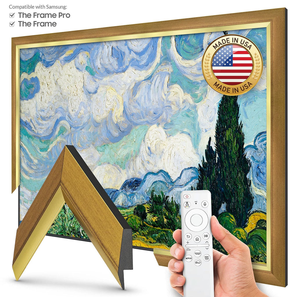 Frame My TV Samsung The Frame 85" Slim Frame In Modern Gold Leaf - FRM-SF-P6142-85-2021 - image 2