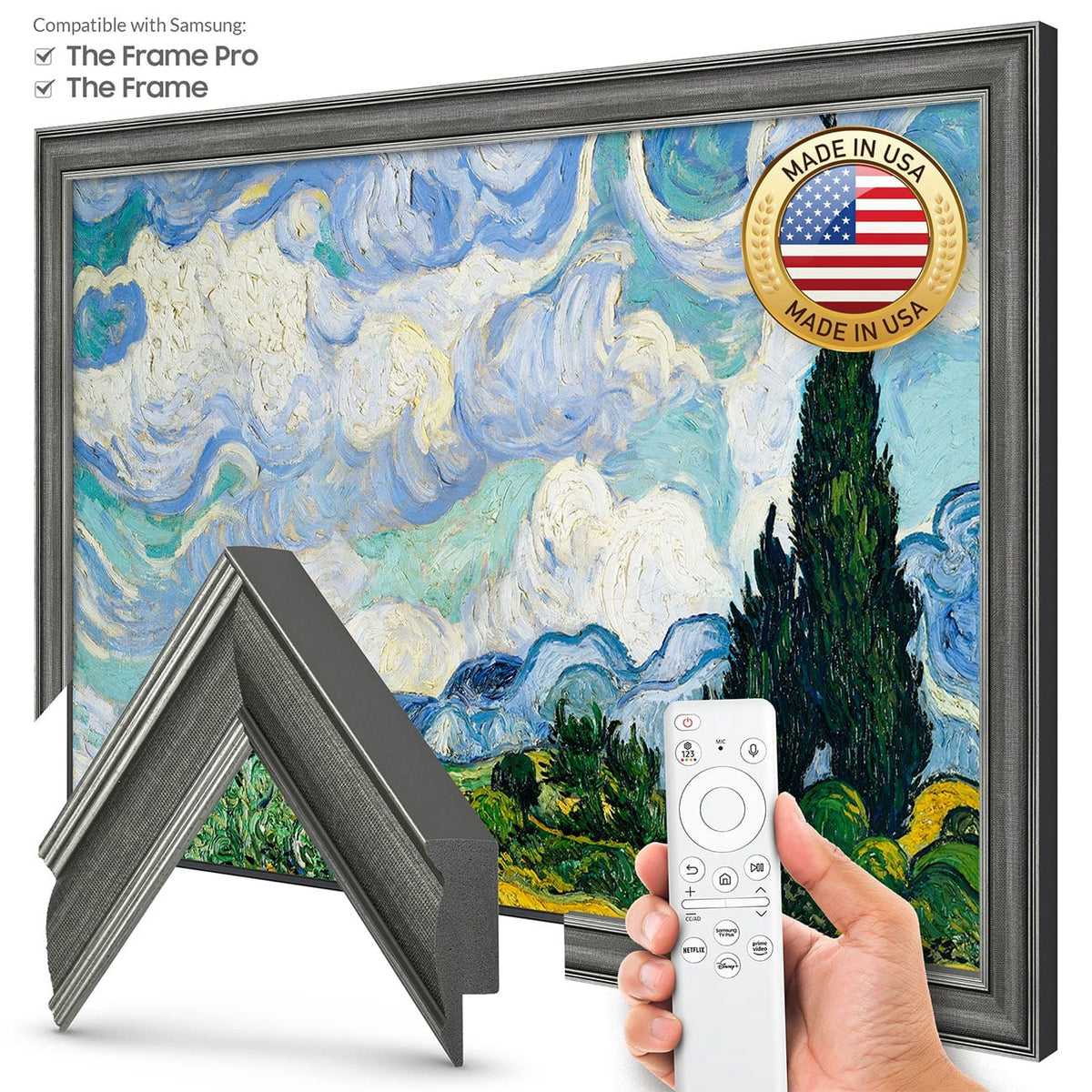 Frame My TV Samsung The Frame 85" Slim Frame In Industrial Iron - FRM-SF-P6368-85-2021 - image 2