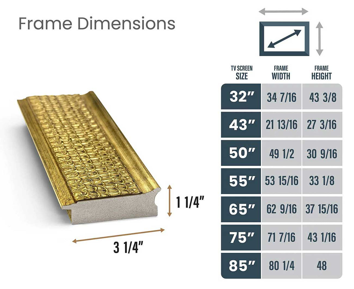 Frame My TV Samsung The Frame  98" Premiere Frame in Gatsby Gold - FRM-SF-P5210-98-2026 - image 5