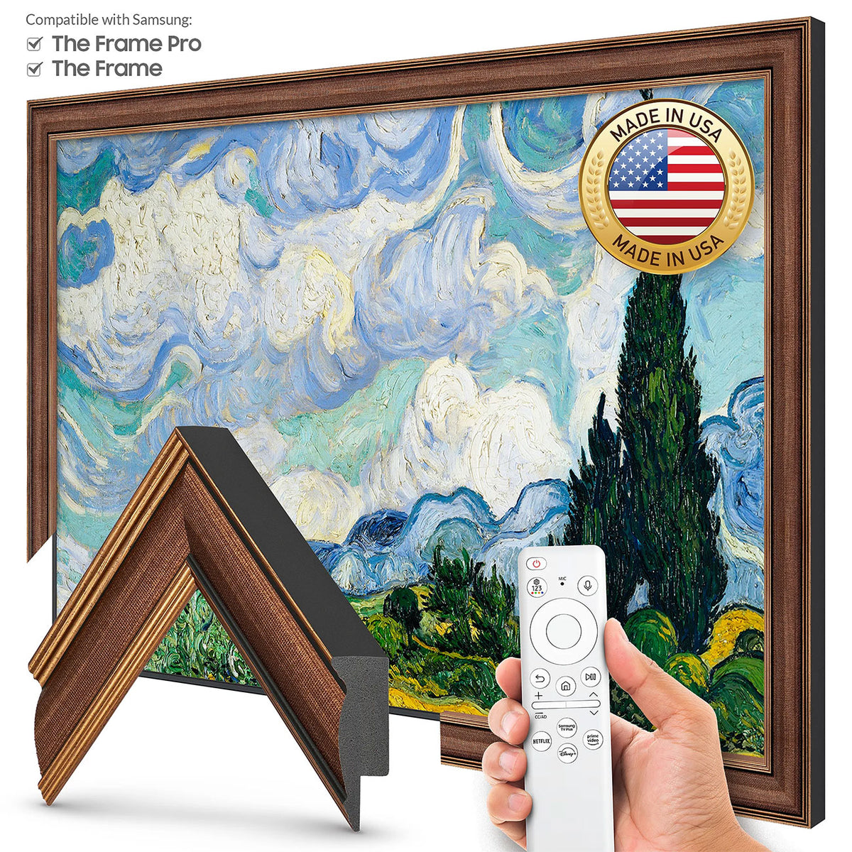Frame My TV Samsung The Frame 32" Slim Frame In Industrial Copper - FRM-SF-P6366-32-2021 - image 2