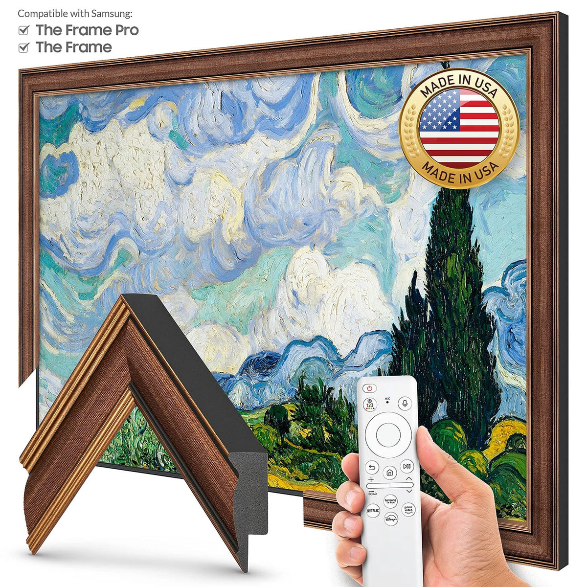Frame My TV Samsung The Frame 43" Slim Frame In Industrial Copper - FRM-SF-P6366-43-2021 - image 2