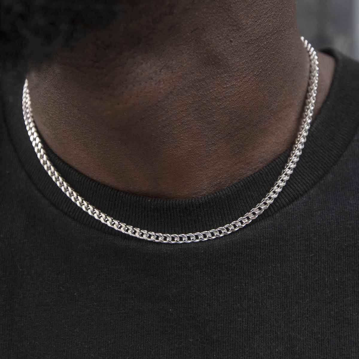 Franco Chain in White Gold - 3mm - The GLD Shop