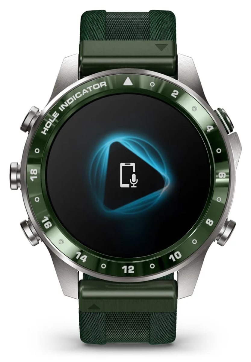 Garmin MARQ Golfer (Gen 3) Modern Tool Smartwatch 47mm in Green Titanium with Jacquard-woven Strap - 010- - image 8