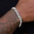 GLD PROMO Diamond Cuban Bracelet in White Gold - 8.5mm