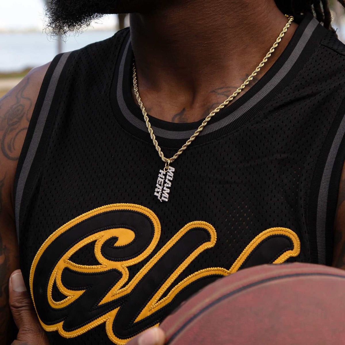 GLD PROMO Miami Heat Wordmark Logo Pendant