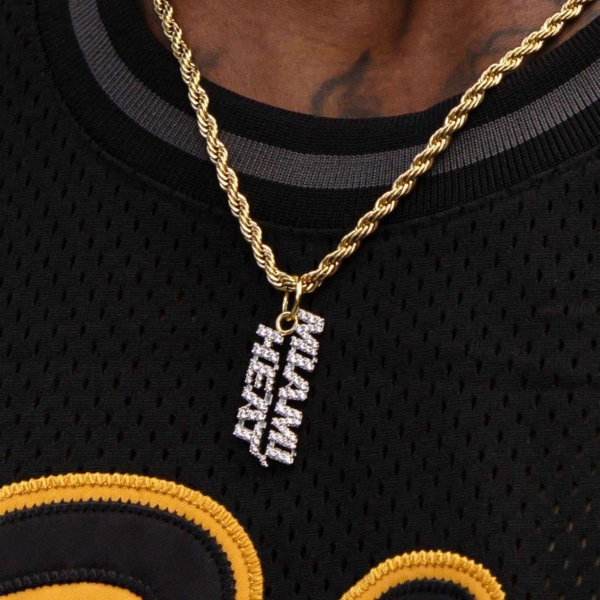 GLD PROMO Miami Heat Wordmark Logo Pendant