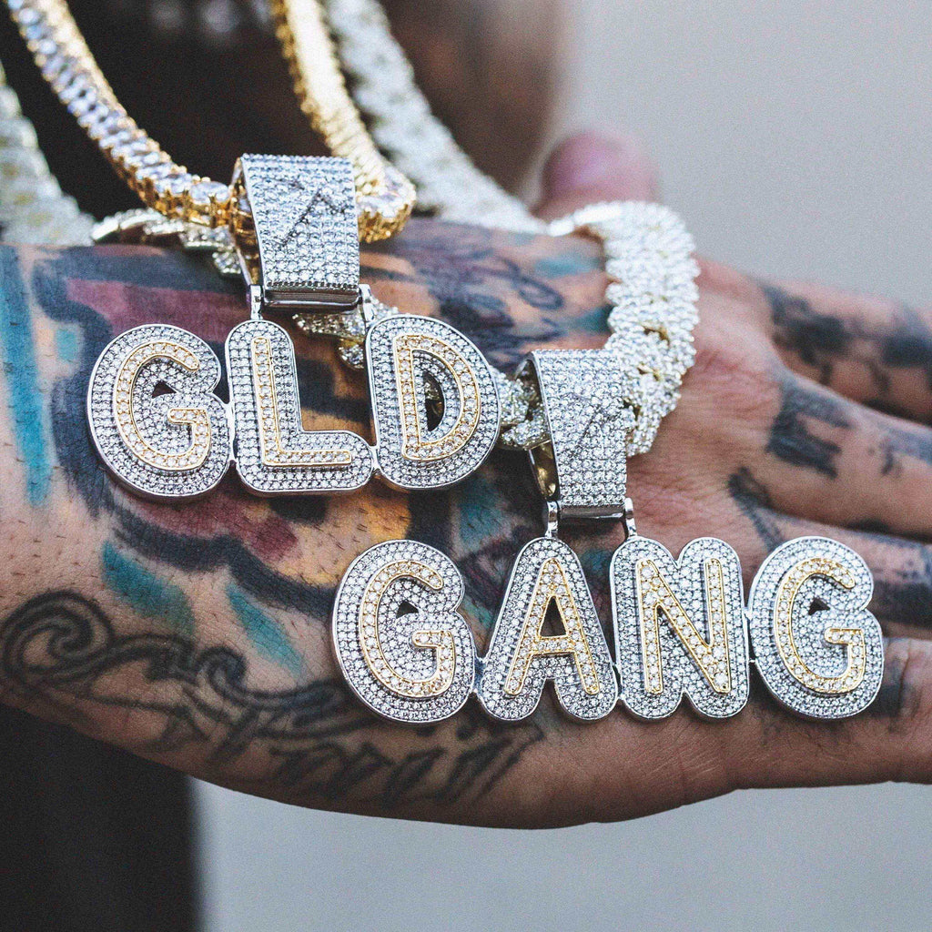 GLD Men GLD's Name Plate 2-Tone Custom Layered Font
