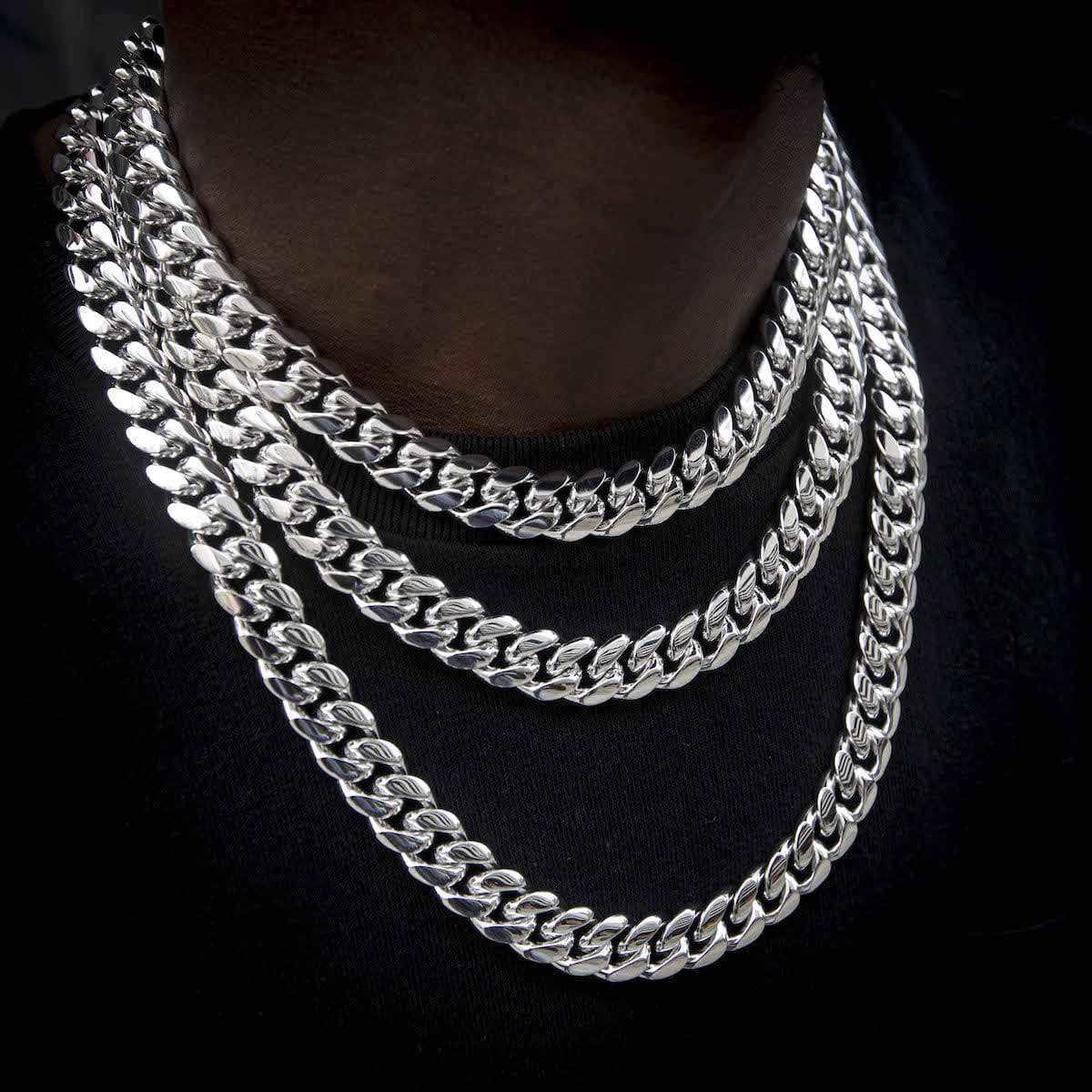 GLD Men GLD Signature Cuban in White Gold - 12mm