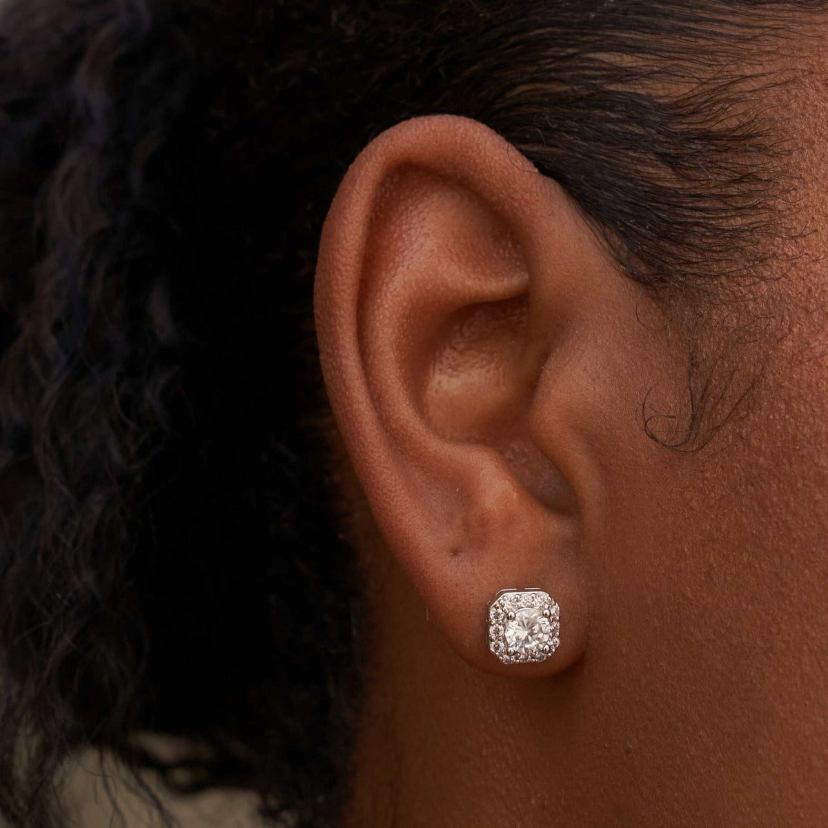 GLD PROMO - WOMEN Micro Clustered Diamond Earrings White Gold