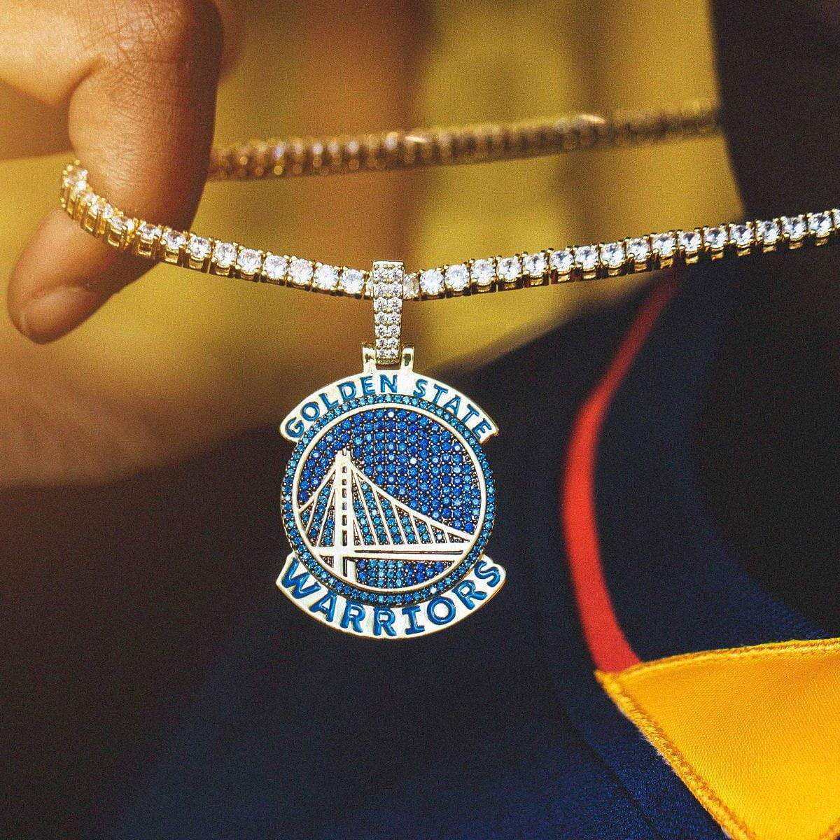 GLD Men Golden State Warriors Official NBA Logo Pendant