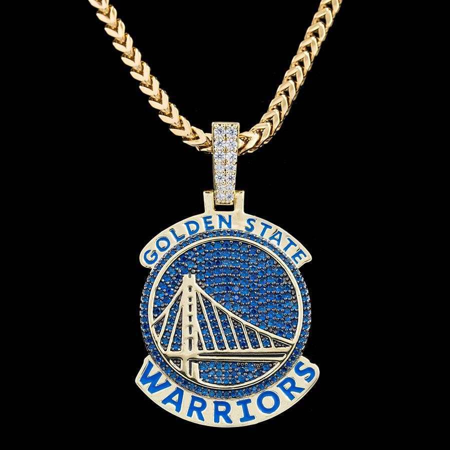 GLD Men Golden State Warriors Official NBA Logo Pendant