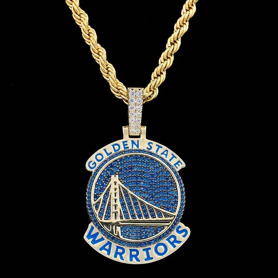 GLD Men Golden State Warriors Official NBA Logo Pendant