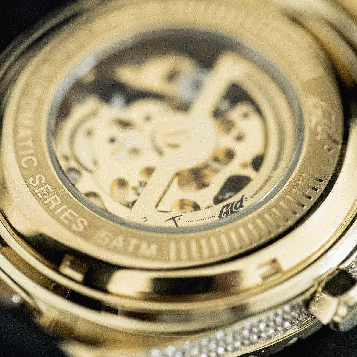 GLD PROMO 42MM Iced Alpha Era® Luminous Skeleton Gold