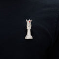 GLD Men Iced Chess Queen Brooch in White Gold