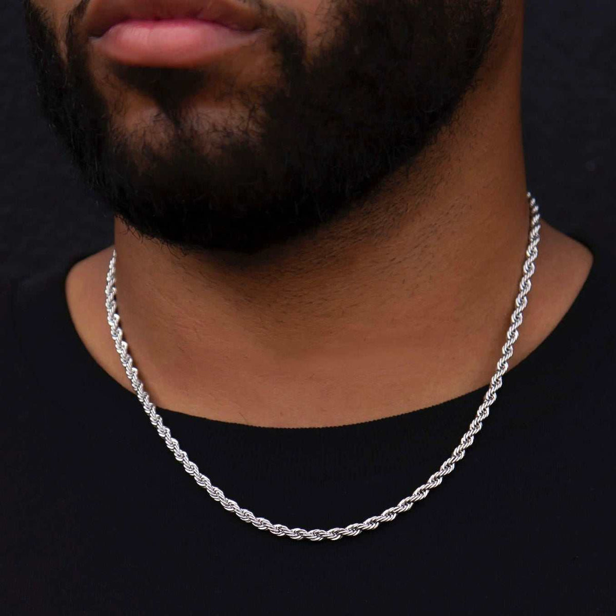GLD PROMO Rope Chain in White Gold - 4mm
