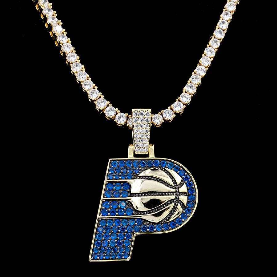 GLD Men Indiana Pacers Official NBA Logo Pendant