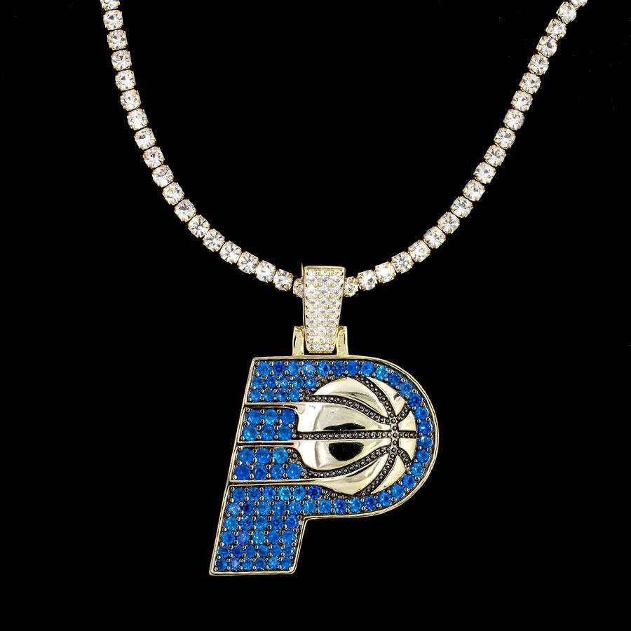 GLD Men Indiana Pacers Official NBA Logo Pendant