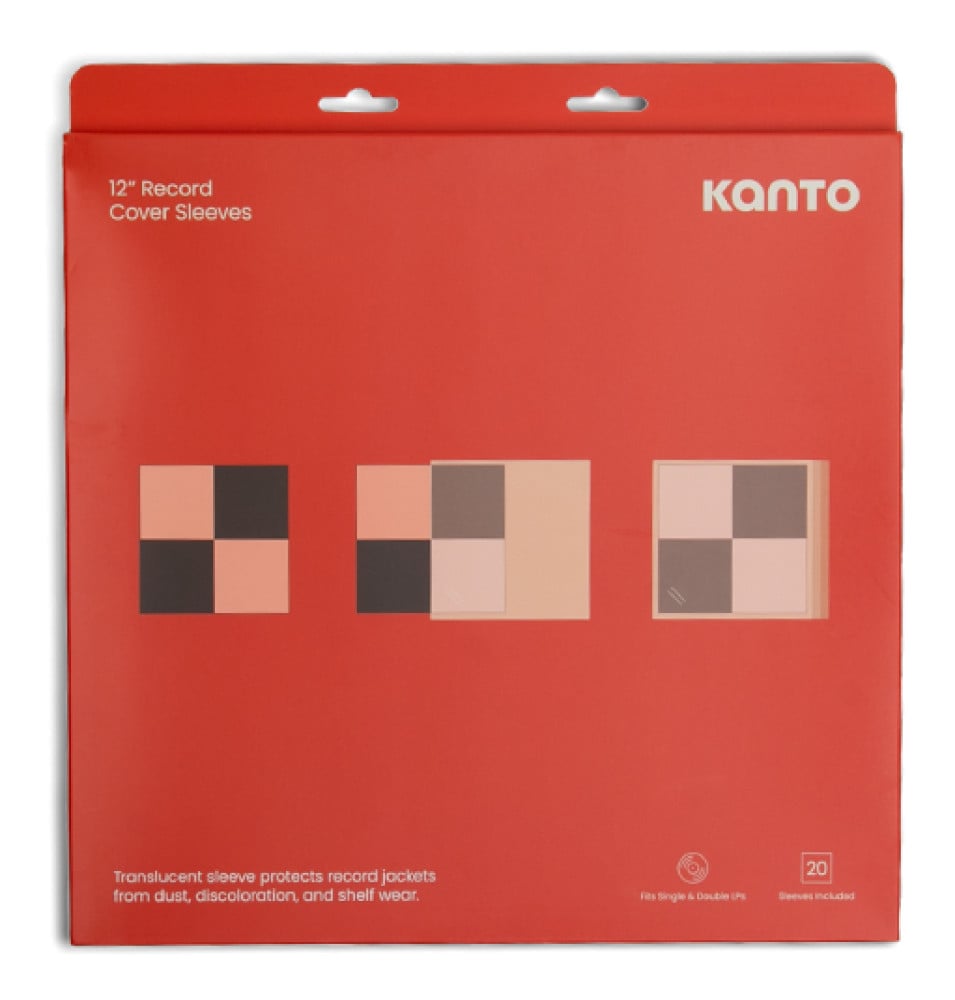 Kanto 12-Inch Translucent Record Cover Sleeves 20-Pack - TT-CS20 - image 1