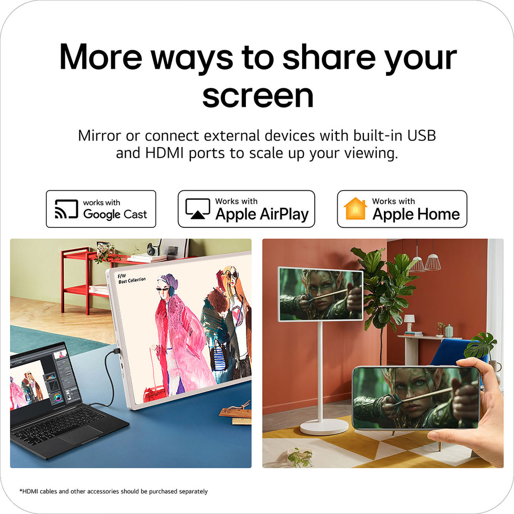 LG StanbyME 2 Max 32-Inch Portable 4K Smart Touch Screen - 32LX6BWGA - image 8