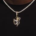 GLD PROMO Lion Crest Pendant in Yellow Gold