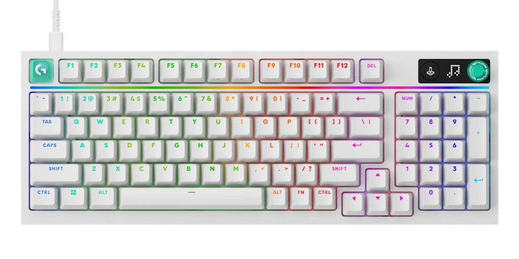 Logitech G316 X 98% Wired Tactile Gaming Keyboard in White - 920-014226 - image 1
