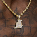 GLD Men Los Angeles Lakers Official NBA Micro Logo Pendant