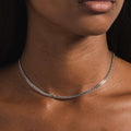 GLD Women 3MM Micro Cuban in White Gold