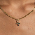 GLD PROMO - WOMEN Micro Simple Celtic Cross Pendant in Yellow Gold