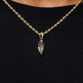 GLD Men Micro Wing Pendant in Yellow Gold