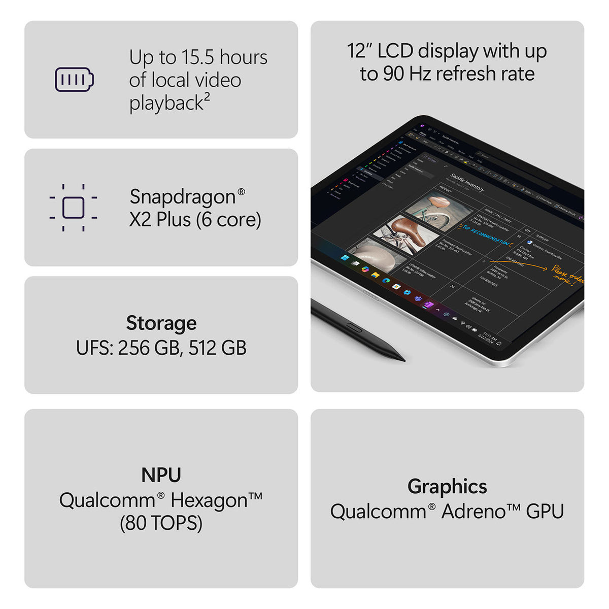 Microsoft Surface Pro 12-inch Snapdragon X2 Plus (6 core) 16GB RAM 256GB SSD Windows 11 Device Only (2nd  - image 7