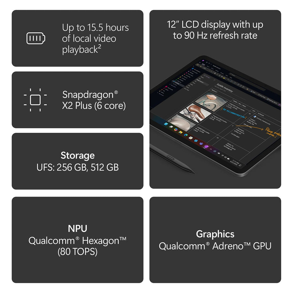 Microsoft Surface Pro 12-inch Snapdragon X2 Plus (6 core) 16GB RAM 512GB SSD Windows 11 Device Only (2nd  - image 7
