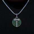 GLD Men Portland Timbers Official MLS Logo Pendant in White Gold